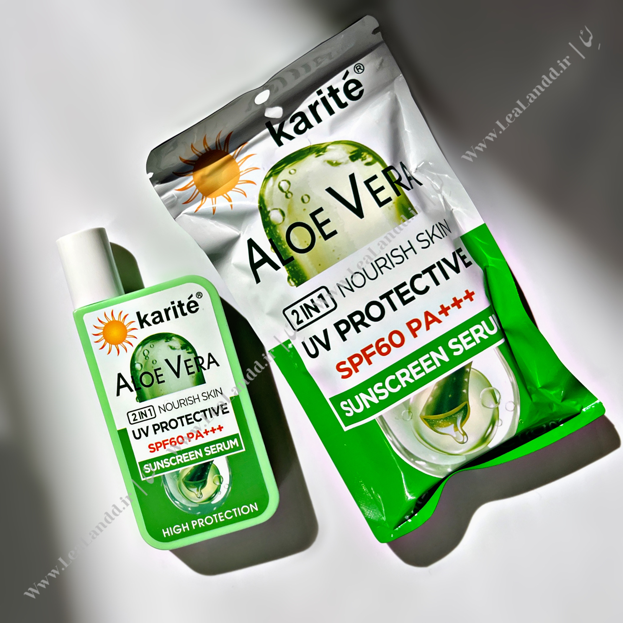 کرم ضدآفتاب 2 در ۱ سرمی آلوئه ورا SPF 60