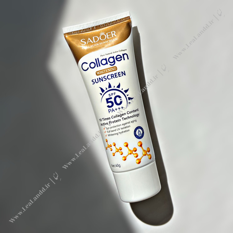 کرم ضدآفتاب بی رنگ کلاژن SPF 50 سادور